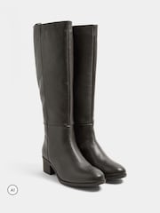Long Tall Sally Leather Knee High Boots In Standard Fit - صورة 3 من 5