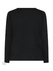 Yours Curve Black Sequin Christmas Tree Novelty T-Shirt - Image 5 of 6