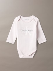 Lila - Calvin Klein Newborn Signature Logo Bodysuit - Larawan 1 ng 3