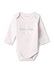 Lila - Calvin Klein Newborn Signature Logo Bodysuit - Larawan 2 ng 3