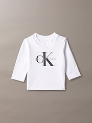 Calvin Klein Yenidoğulmuş Uzun Qollu Loqolu Fутболка - 1şəkildən 1 şəkil