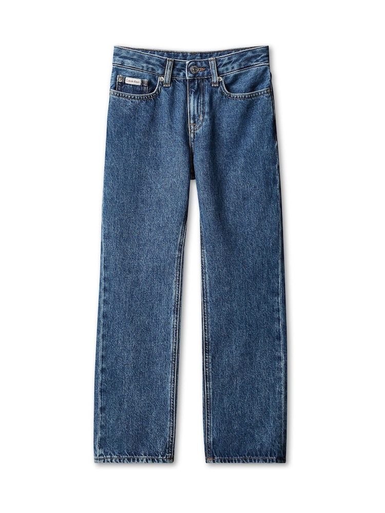 Calvin Klein Blue Straight Fit Jeans - Image 5 of 5 Calvin Klein Blue Straight Fit Jeans - Image 5 of 5