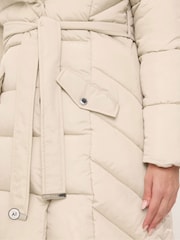 Star by Julien MacDonald Cream Fur Collar Padded Coat - Image 5 of 7