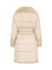 Star by Julien MacDonald Cream Fur Collar Padded Coat - Image 7 of 7