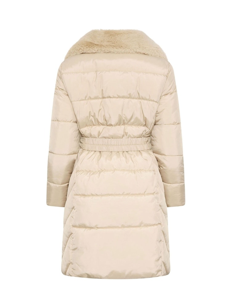 Star by Julien MacDonald Cream Fur Collar Padded Coat - Image 7 of 7 Star by Julien MacDonald Cream Fur Collar Padded Coat - Image 7 of 7
