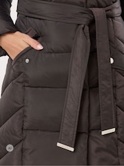 Star by Julien MacDonald Brown Fur Collar Padded Coat - Image 4 of 6