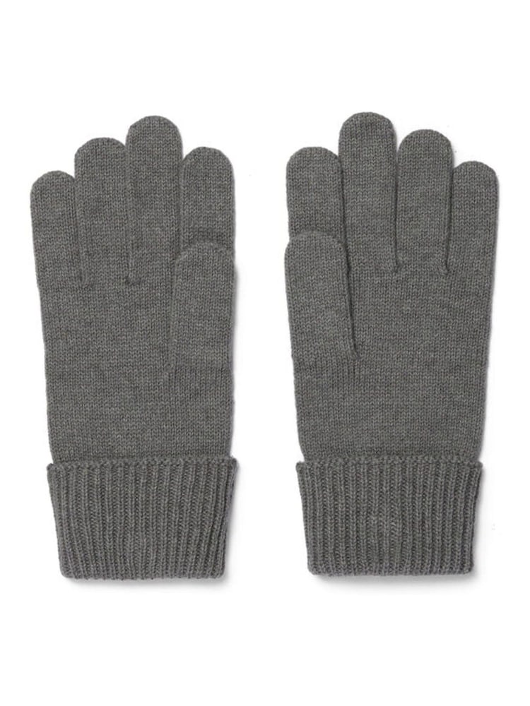 Gris - Guantes de algodón y merino de Lyle & Scott - Imagen 2 de 3