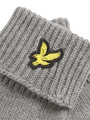Gris - Guantes de algodón y merino de Lyle & Scott - Imagen 3 de 3