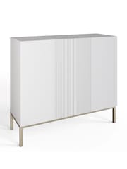 Frank Olsen White Iona 2 Door Tall Sideboard with SMART Features - Image 4 of 8