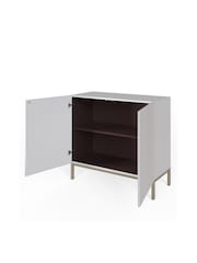 Frank Olsen White Iona 2 Door Tall Sideboard with SMART Features - Image 6 of 8