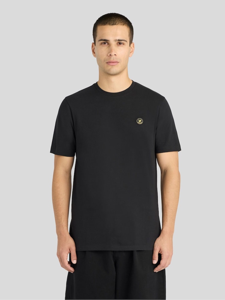 Buy Lyle & Scott Black Circular Badge T-Shirt from the Next UK online shop