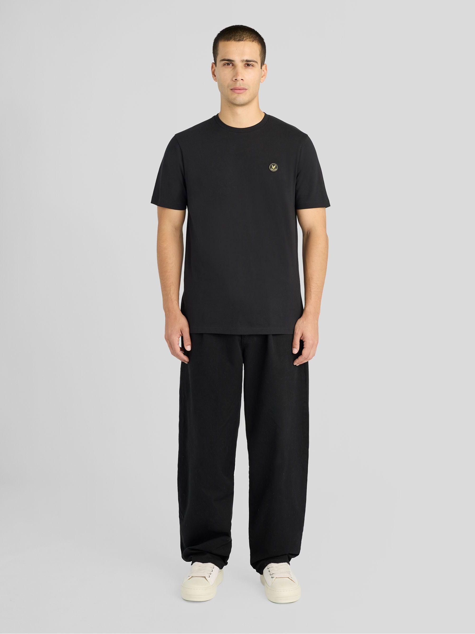 Buy Lyle & Scott Black Circular Badge T-Shirt from the Next UK online shop