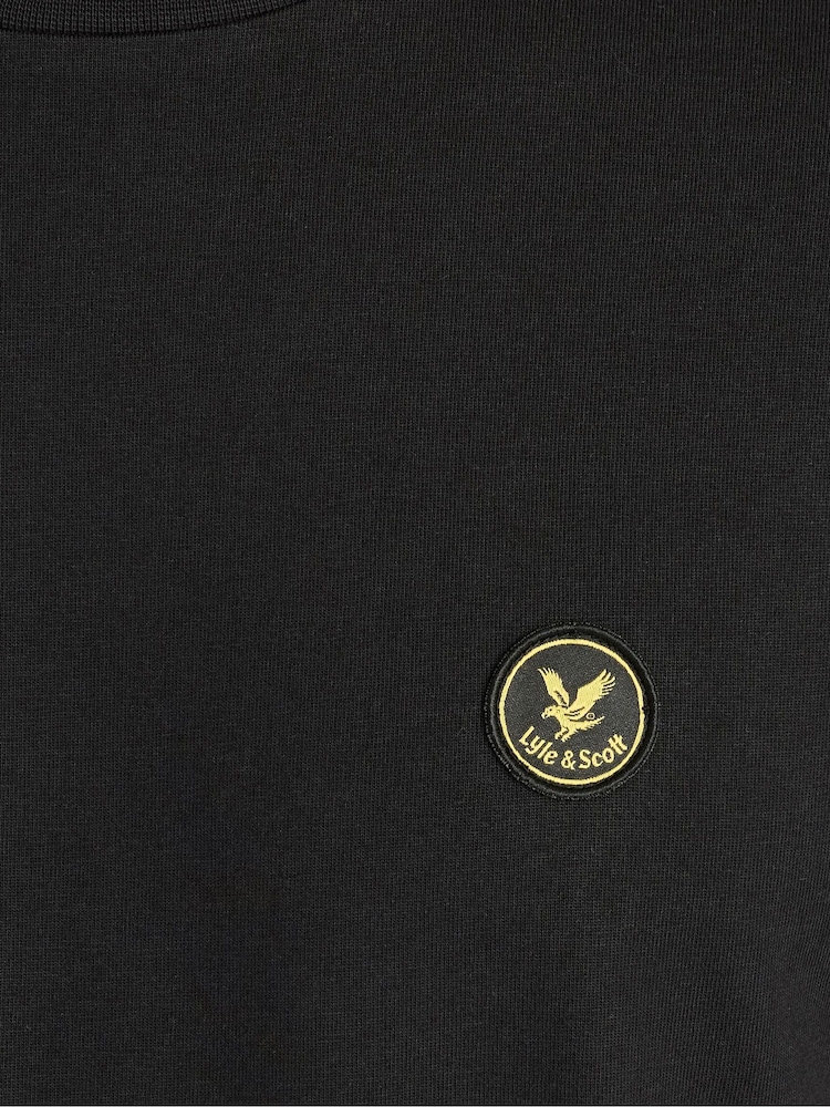 Buy Lyle & Scott Black Circular Badge T-Shirt from the Next UK online shop