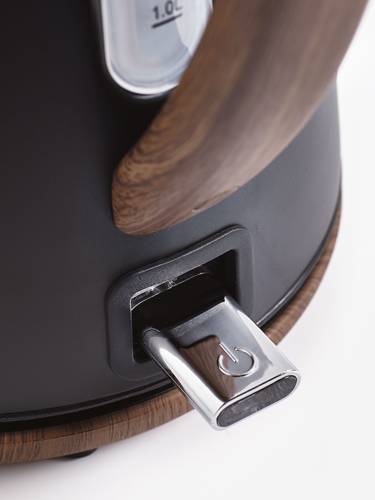 Black Bronx Wood Effect Kettle - Image 2 of 5