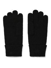 Lyle & Scott Black Cotton Merino Gloves - Image 2 of 3