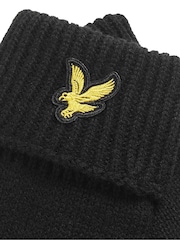 Lyle & Scott Black Cotton Merino Gloves - Image 3 of 3