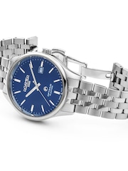 Roamer Gents Silver Tone Optimus Blue Dial Steel Bracelet Optimus Watch - Image 3 of 4