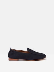 Joules Sloane Narrow Fit Navy Blue Suede Loafers - Image 1 of 6
