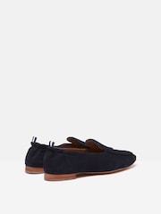 Joules Sloane Narrow Fit Navy Blue Suede Loafers - Image 3 of 6