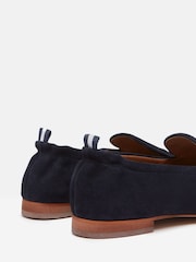 Joules Sloane Narrow Fit Navy Blue Suede Loafers - Image 4 of 6