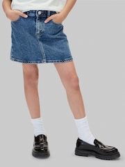 Calvin Klein Blue Denim Skirt - Image 3 of 7