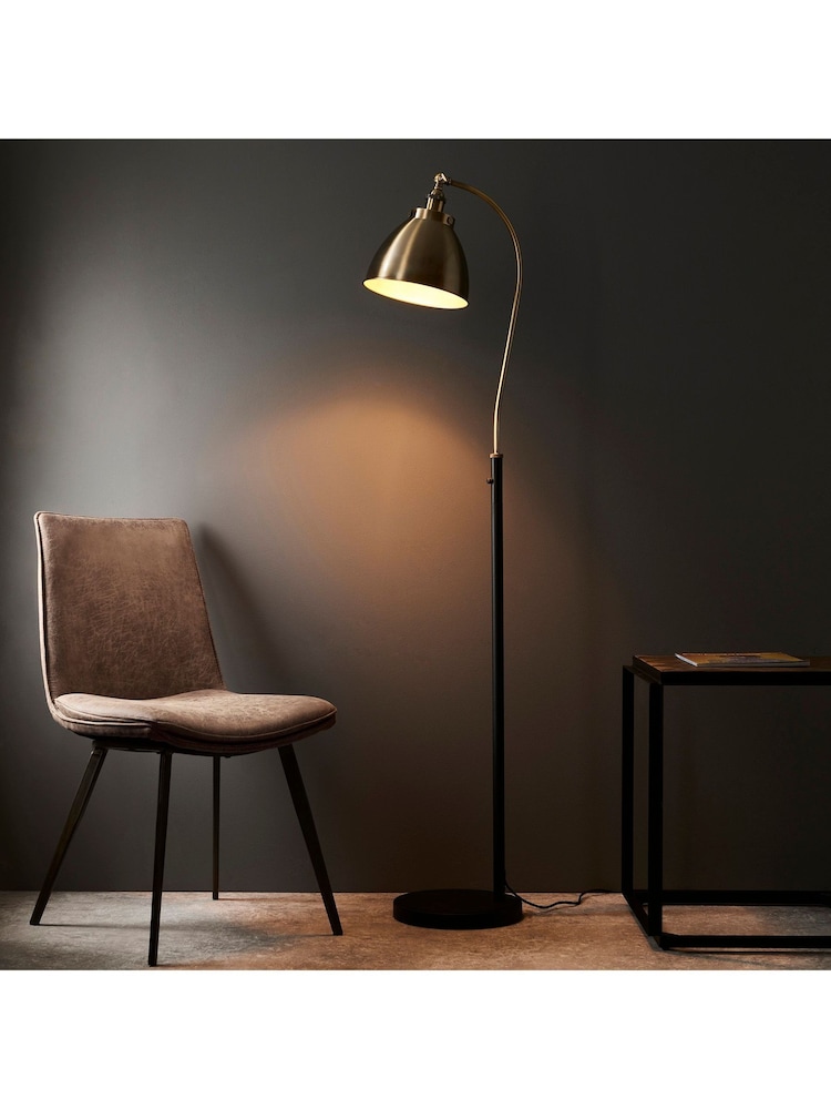 Gallery Home Antique Brass Langley Floor Lamp - Image 2 of 3