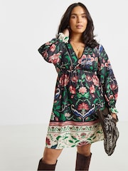 Simply Be Border Print Skater Dress - صورة 1 من 4