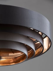 Grey And Copper Rico Easy Fit Shade 5 Tier Ceiling Light - Image 3 of 7