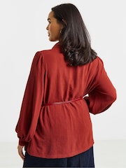 Simply Be Brown Utility Pocket Shirt - Image 3 of 4