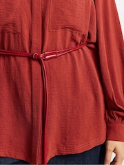 Simply Be Brown Utility Pocket Shirt - Image 4 of 4