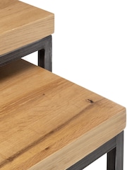 Julian Bowen Oak Brooklyn Nesting Coffee Tables - Image 6 of 6