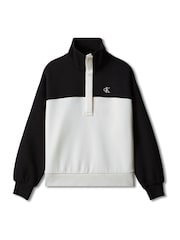 Calvin Klein Blue Colour Block Sweatshirt - Image 5 of 5