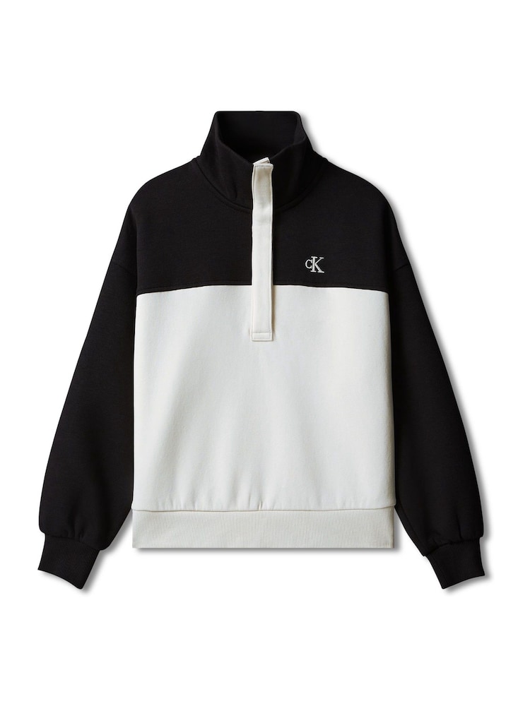 Calvin Klein Blue Colour Block Sweatshirt - Image 5 of 5