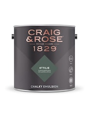 Craig & Rose Green Chalky Emulsion Ottilie 2.5L Paint - Image 3 of 3