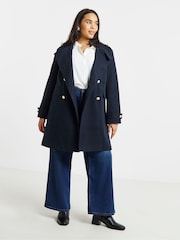 Simply Be Mantel im Military-Stil mit Trichterkragen - Bild 1 von 3