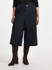 Simply Be Blue Culotte Jeans - Image 1 of 4