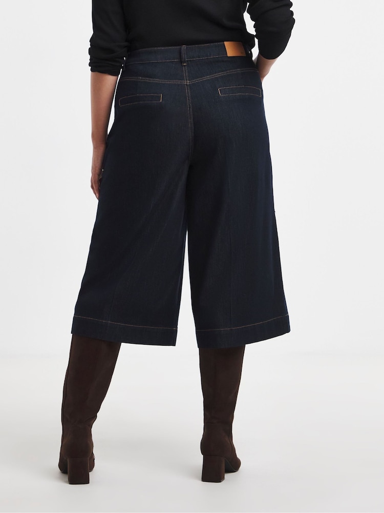 Simply Be Blue Culotte Jeans - Image 2 of 4