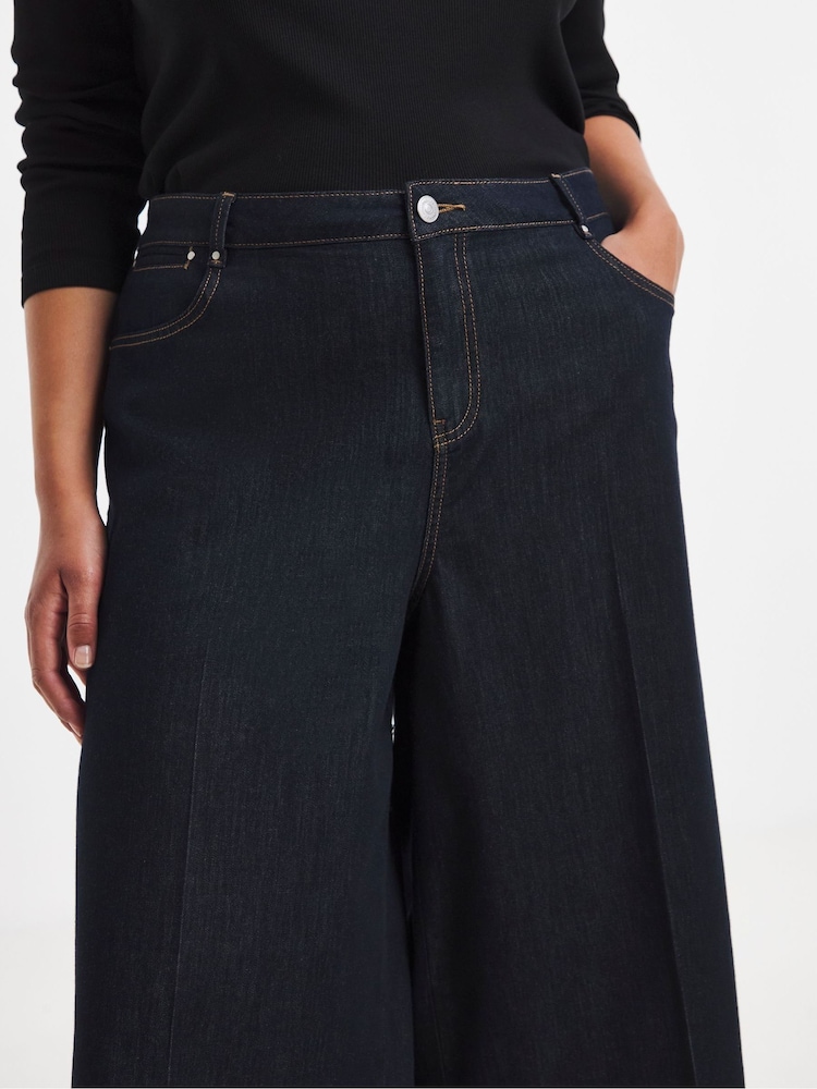 Simply Be Blue Culotte Jeans - Image 4 of 4