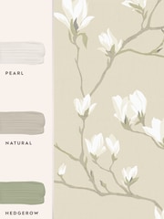 Laura Ashley Natural Magnolia Grove 10M Wallpaper - Image 4 of 4