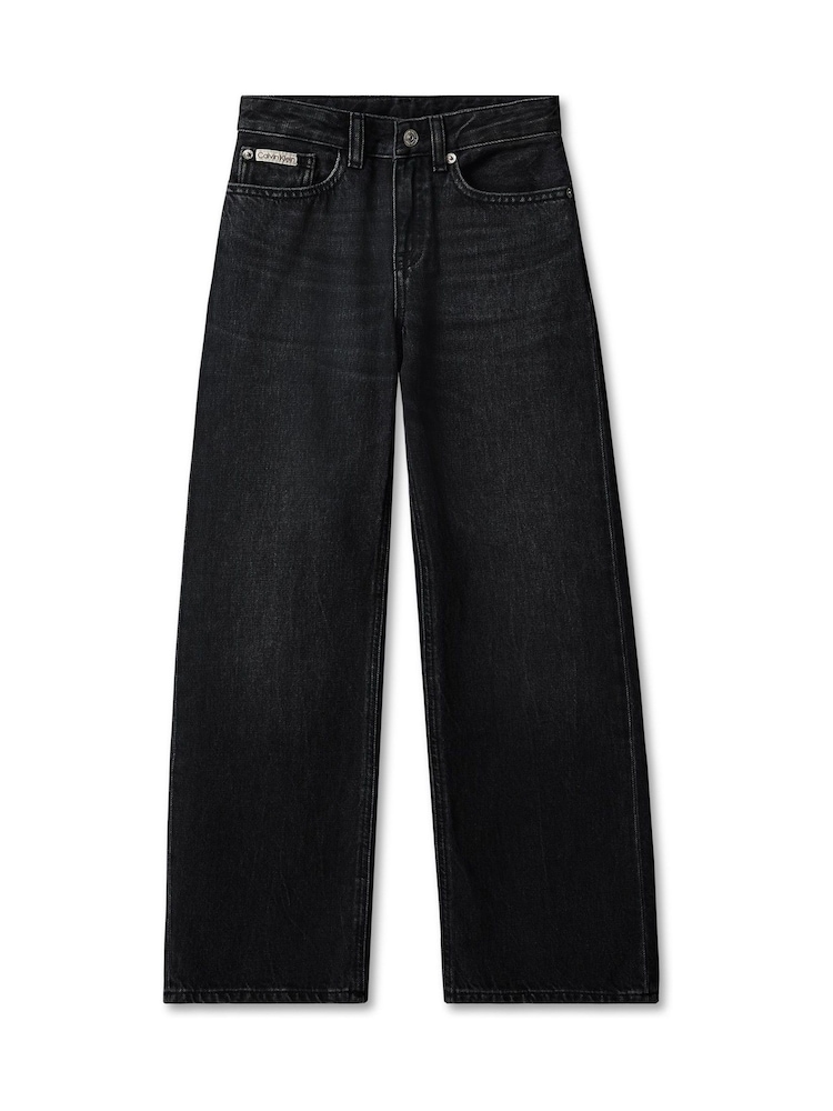 Jeans preto - Calça jeans Calvin Klein de cintura alta e wide leg - Imagem 5 de 5