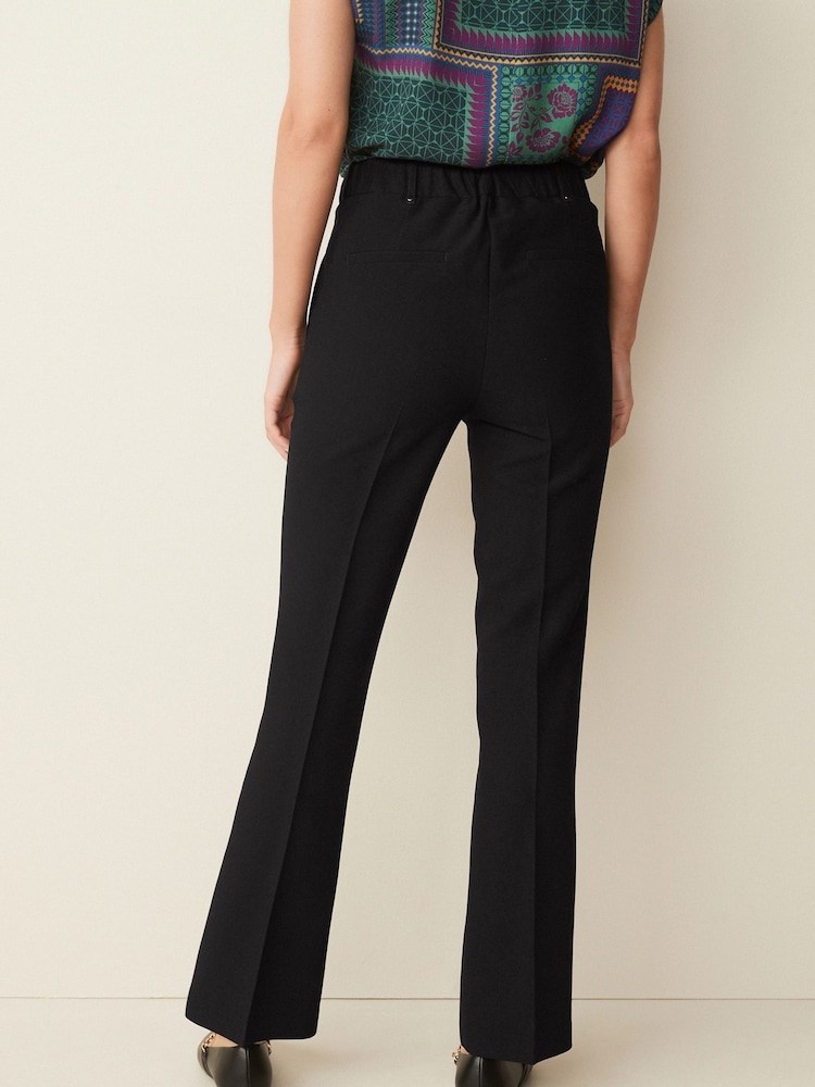 Black Tailored Elasticated Back Boot Cut Trousers - Image 2 of 5 Black Tailored Elasticated Back Boot Cut Trousers - Image 2 of 5