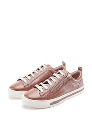 Қоңыр - Moda in Pelle Federika Slim Sole Zip Trainers - 4суретінің 2 суреті