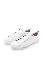 Ақ - Moda in Pelle Federika Slim Sole Zip Trainers - 4суретінің 2 суреті