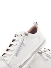 Ақ - Moda in Pelle Federika Slim Sole Zip Trainers - 4суретінің 3 суреті