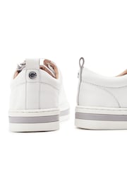 Ақ - Moda in Pelle Federika Slim Sole Zip Trainers - 4суретінің 4 суреті