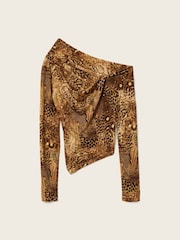 AllSaints Gold Arlie Long Sleeve Top - Image 7 of 7
