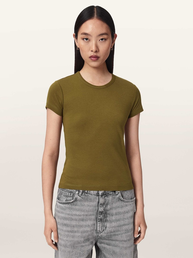 AllSaints Green Stevie T-Shirt - Image 1 of 7