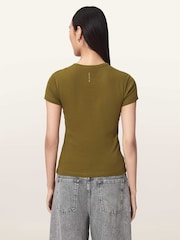 AllSaints Green Stevie T-Shirt - Image 5 of 7