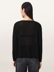 AllSaints Black Athea Rita Top - Image 4 of 6