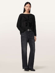 AllSaints Black Athea Rita Top - Image 5 of 6